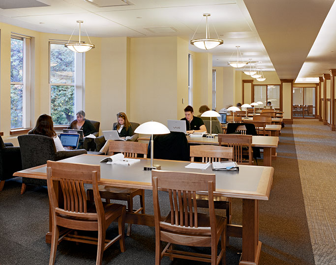 Suffolk University, Cafe 73 and Mildred F. Sawyer Library